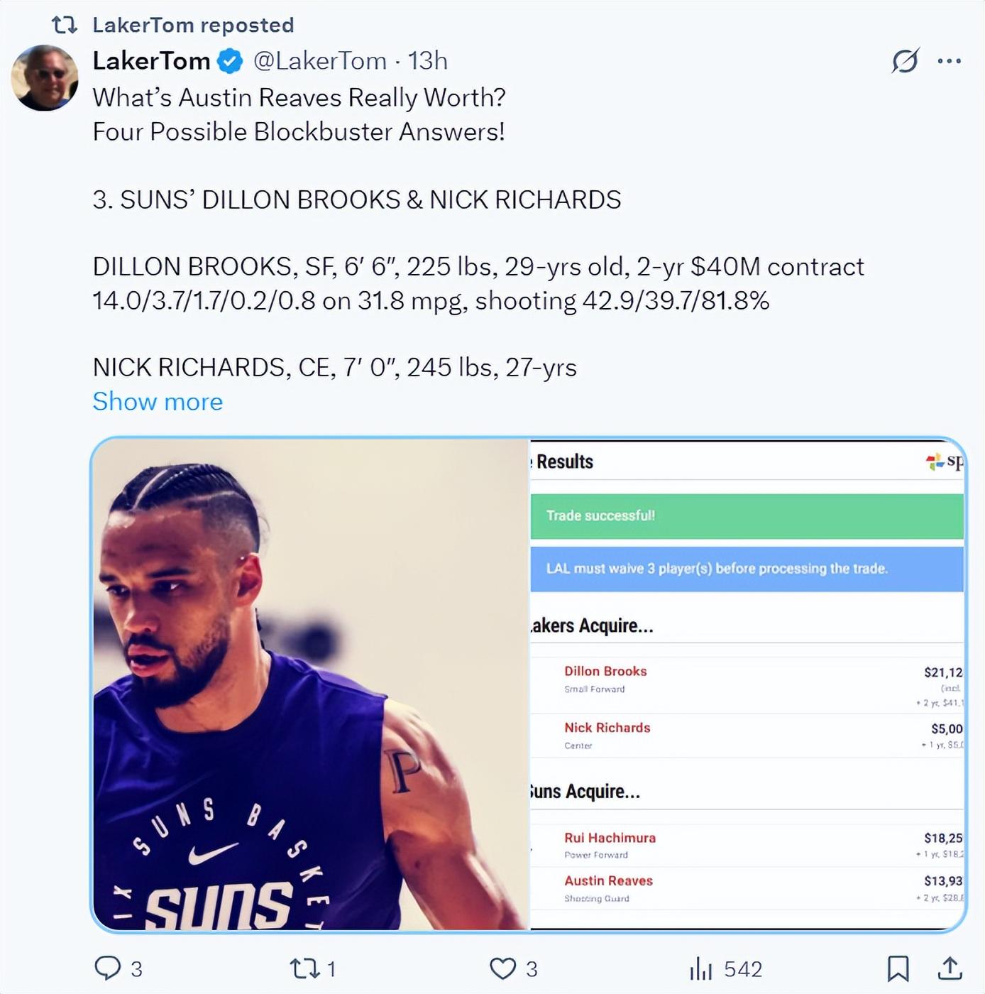 为球队有伤, 巨头的模式